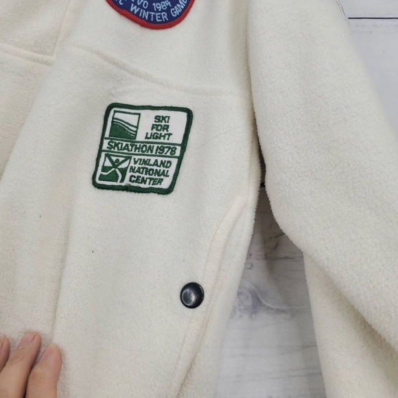 Vintage USA 80's Winter Sports Patch Pullover Olympics - Picture 5 of 6